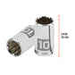 Dado de 10 mm, 12 puntas, cuadro 1/4', TRUPER, Truper, SKU 100982 — vista 4