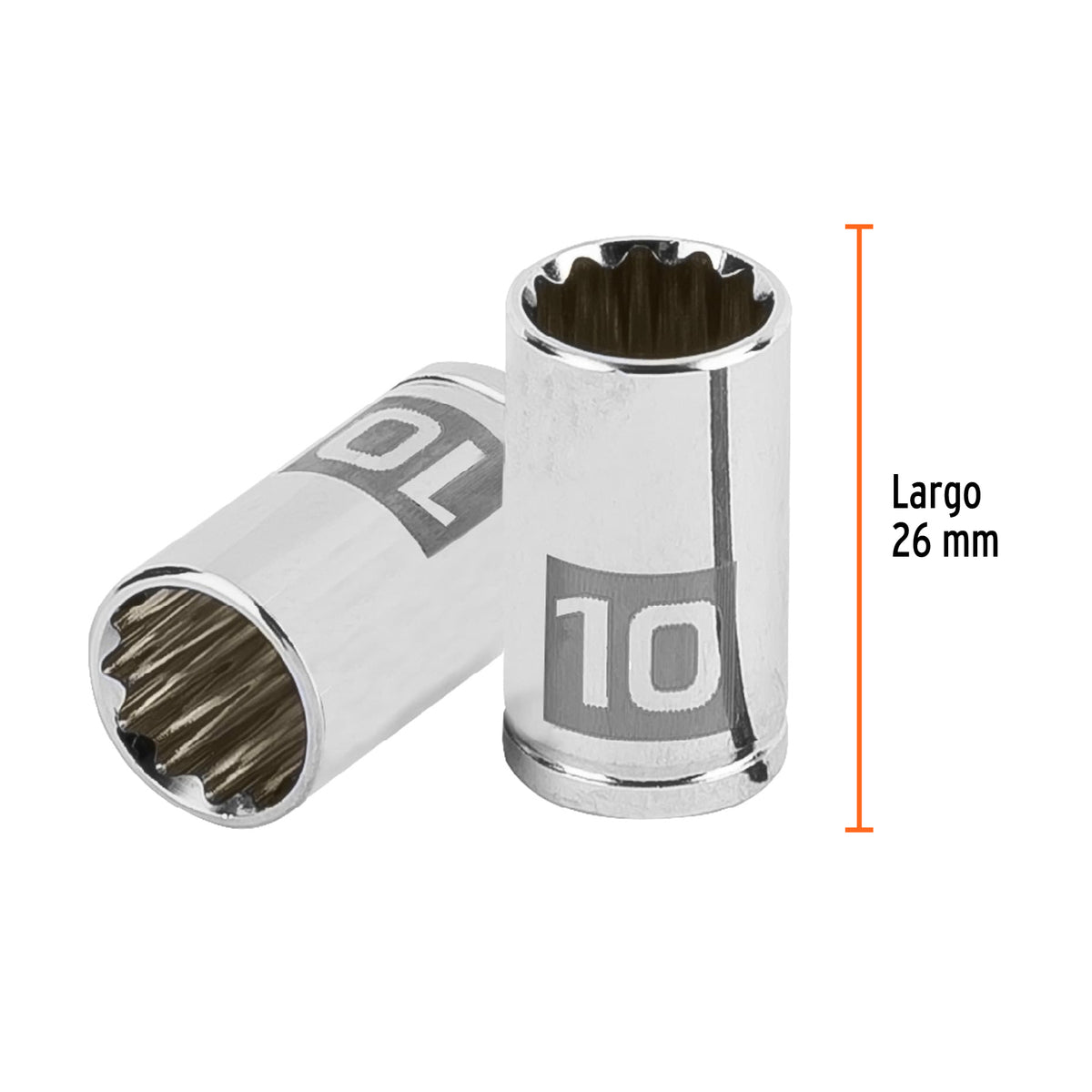 Dado de 10 mm, 12 puntas, cuadro 1/4', TRUPER, Truper, SKU 100982 — vista 4