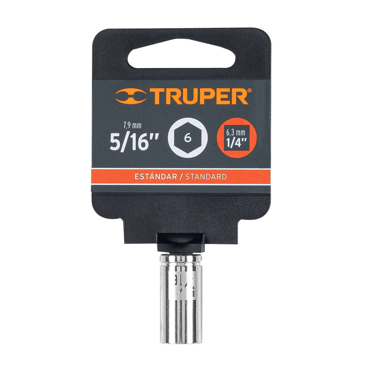Dado de 5/16' 6 puntas cuadro 1/4' TRUPER — foto oficial 2