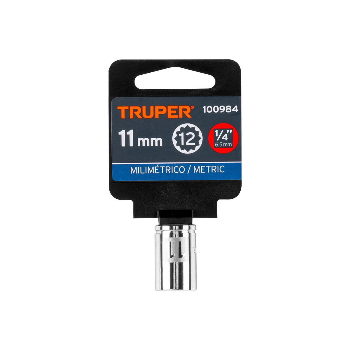 Dado de 11 mm, 12 puntas, cuadro 1/4', TRUPER, Truper, SKU 100984 — vista 2