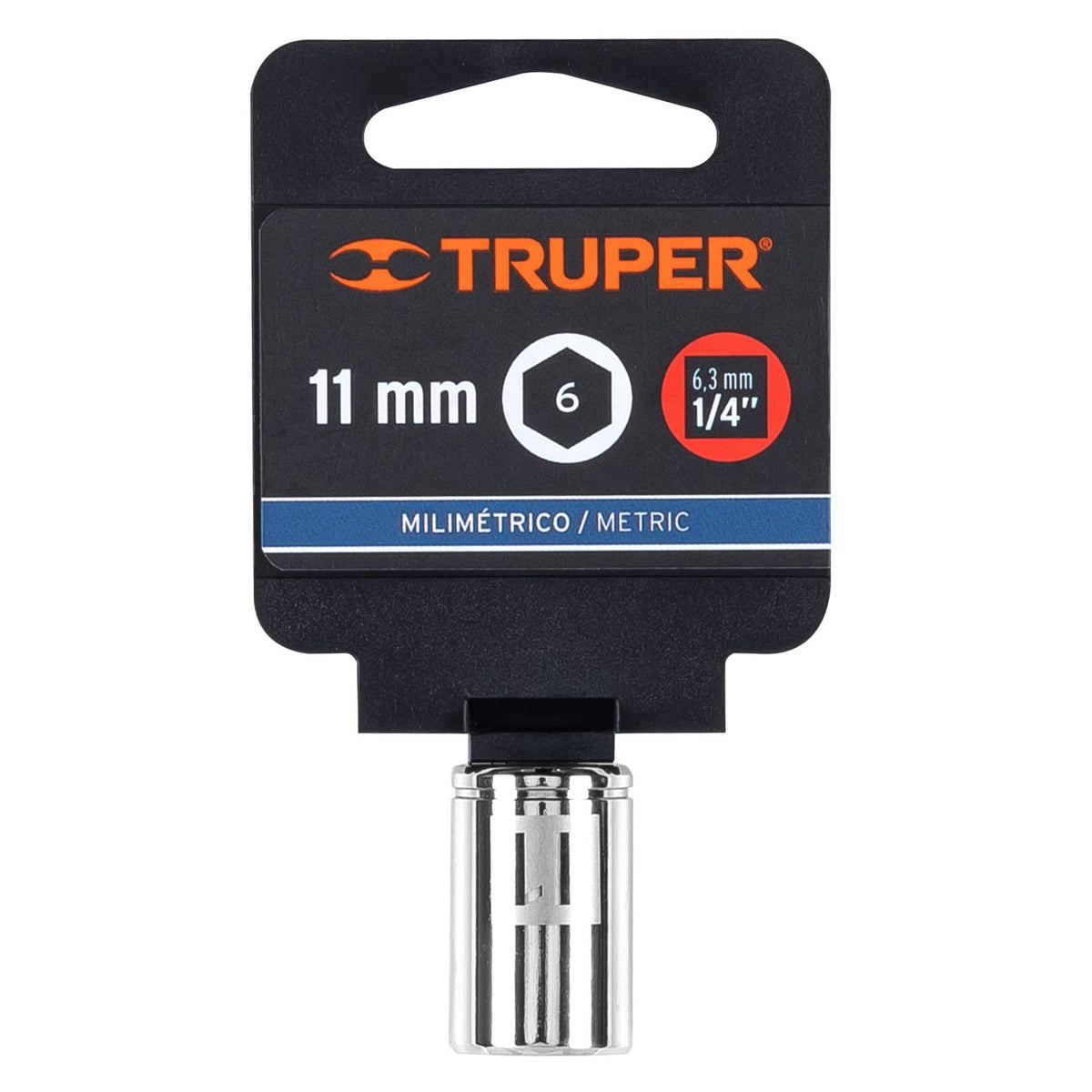 Dado de 11 mm 6 puntas cuadro 1/4' TRUPER — foto oficial 2
