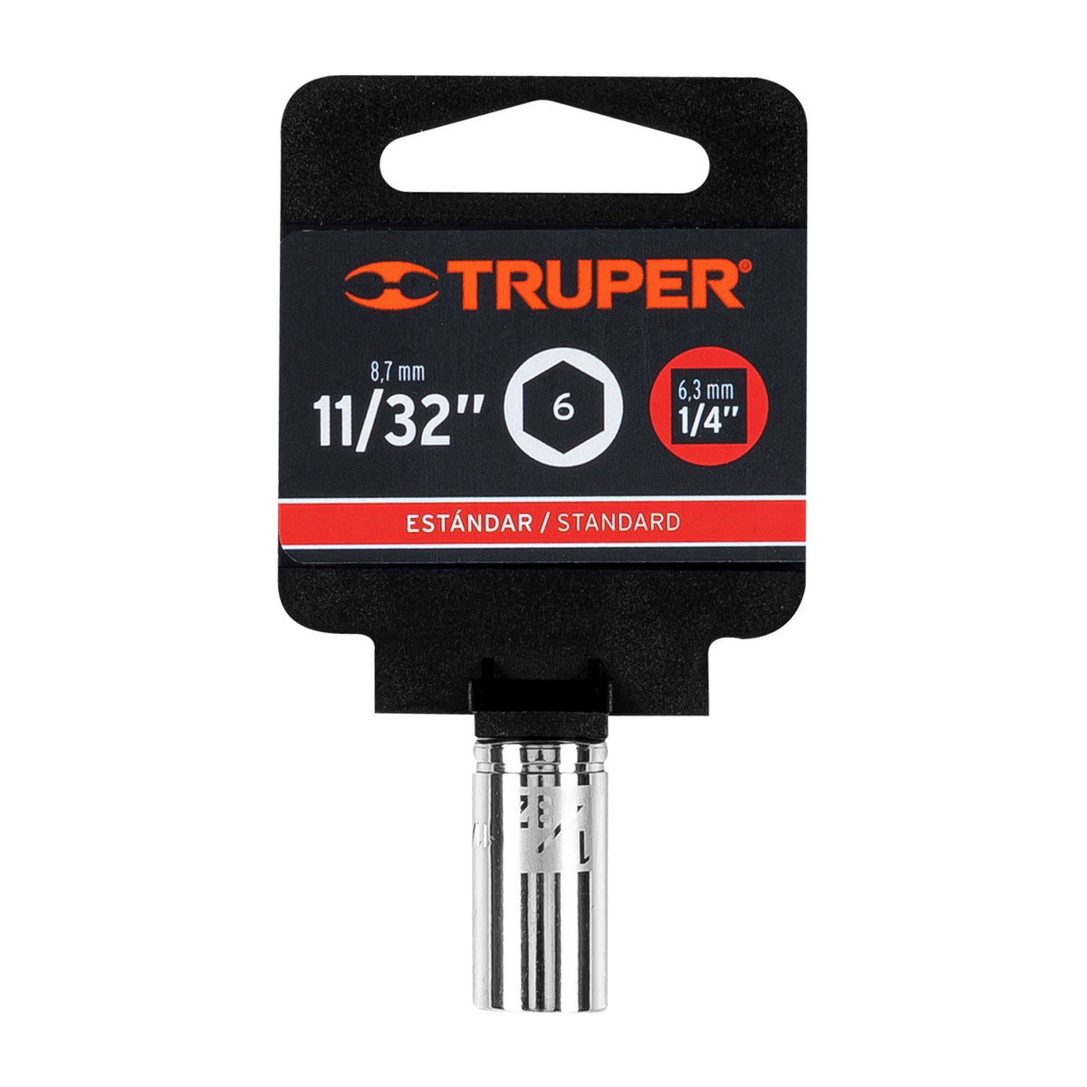 Dado de 11/32' 6 puntas cuadro 1/4' TRUPER — foto oficial 2