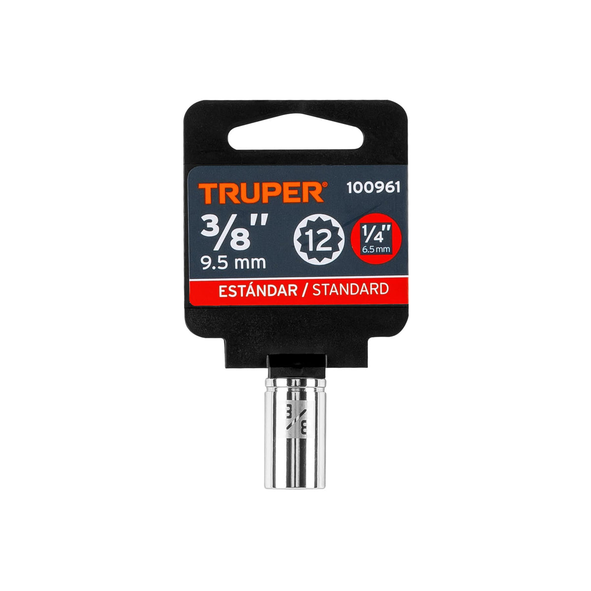 Dado de 3/8', 12 puntas, cuadro 1/4', TRUPER, Truper, SKU 100961 — vista 2