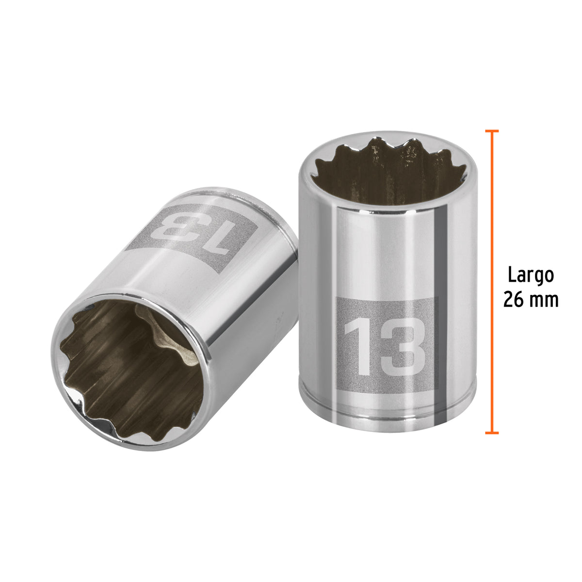 Dado de 13 mm, 12 puntas, cuadro 1/4', TRUPER, Truper, SKU 100987 — vista 4