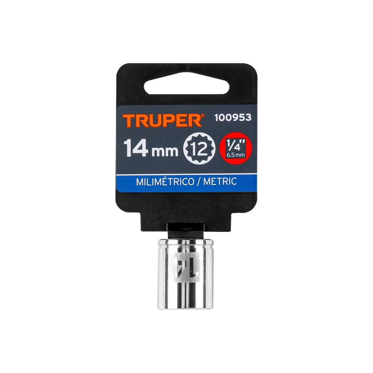 Dado de 14 mm, 12 puntas, cuadro 1/4', TRUPER, Truper, SKU 100953 — vista 2