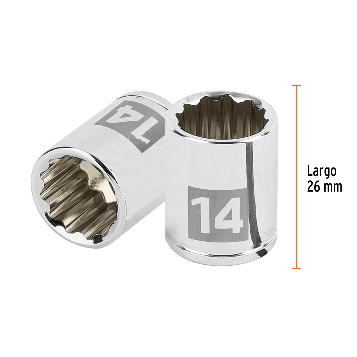 Dado de 14 mm, 12 puntas, cuadro 1/4', TRUPER, Truper, SKU 100953 — vista 4