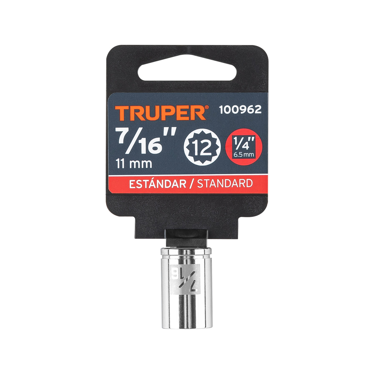 Dado de 7/16', 12 puntas, cuadro 1/4', TRUPER, Truper, SKU 100962 — vista 2