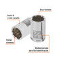 Dado de 7/16', 12 puntas, cuadro 1/4', TRUPER, Truper, SKU 100962 — vista 3