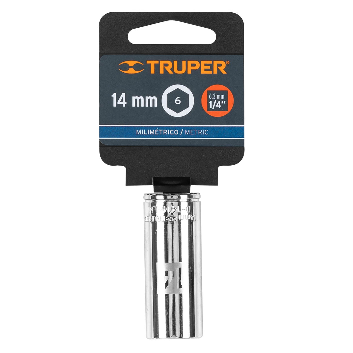 Dado largo de 14 mm 6 puntas cuadro 1/4' TRUPER — foto oficial 2