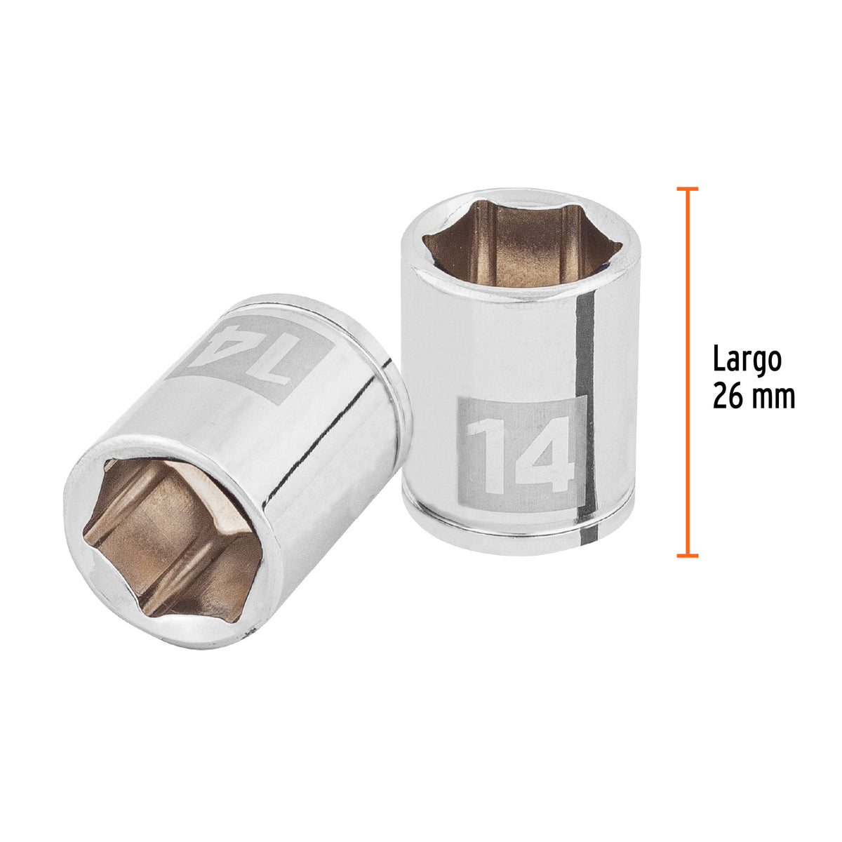 Dado de 14 mm, 6 puntas, cuadro 1/4', TRUPER, Truper, SKU 100967 — vista 4