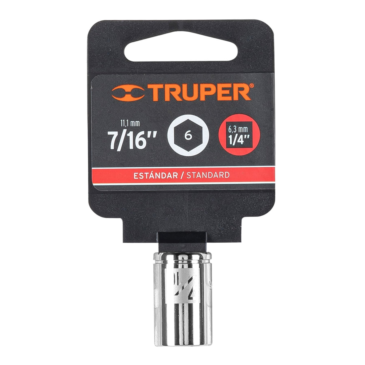 Dado de 7/16' 6 puntas cuadro 1/4' TRUPER — foto oficial 2