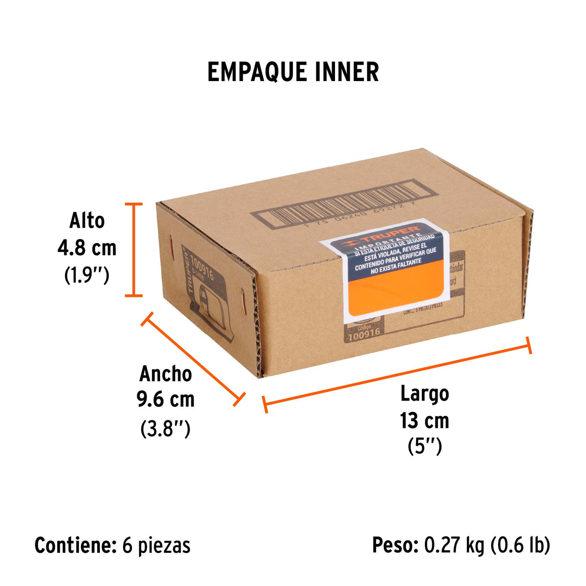 Dado de 9/16', 6 puntas, cuadro 1/4', TRUPER, Truper, SKU 100916 — vista 6