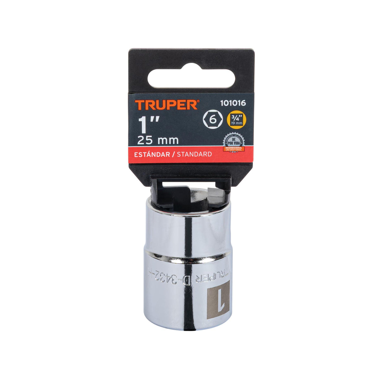 Dado de 1', 6 puntas, cuadro 3/4', TRUPER, Truper, SKU 101016 — vista 2