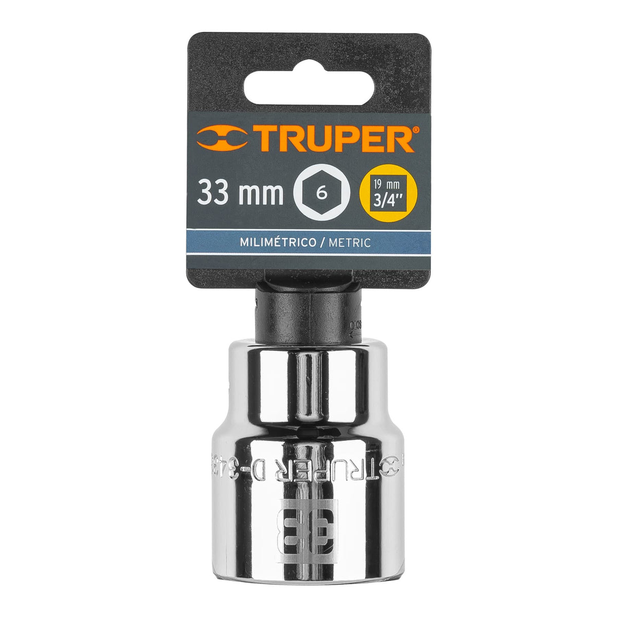Dado de 33 mm 6 puntas cuadro 3/4' TRUPER — foto oficial 2