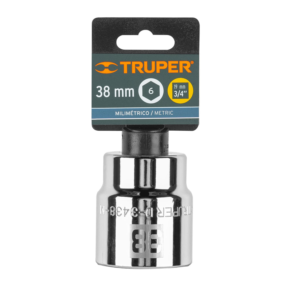 Dado de 38 mm 6 puntas cuadro 3/4' TRUPER — foto oficial 2