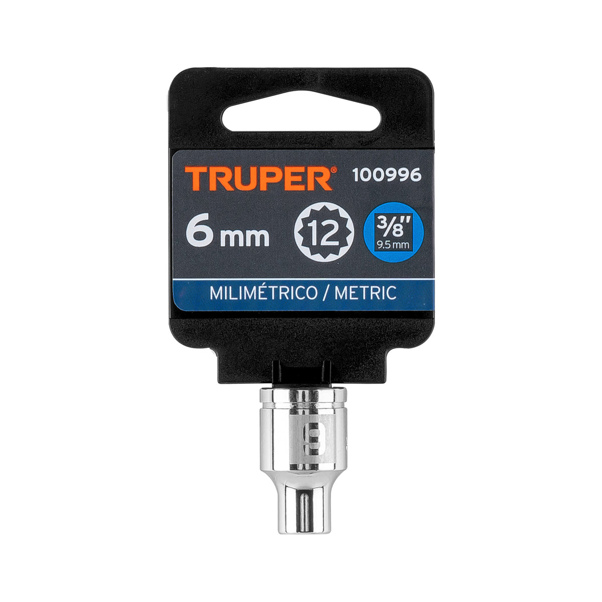 Dado de 6 mm, 12 puntas, cuadro 3/8', TRUPER, Truper, SKU 100996 — vista 2