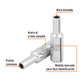 Dado largo de 1/4', 6 puntas, cuadro 3/8', TRUPER, Truper, SKU 100919 — vista 3