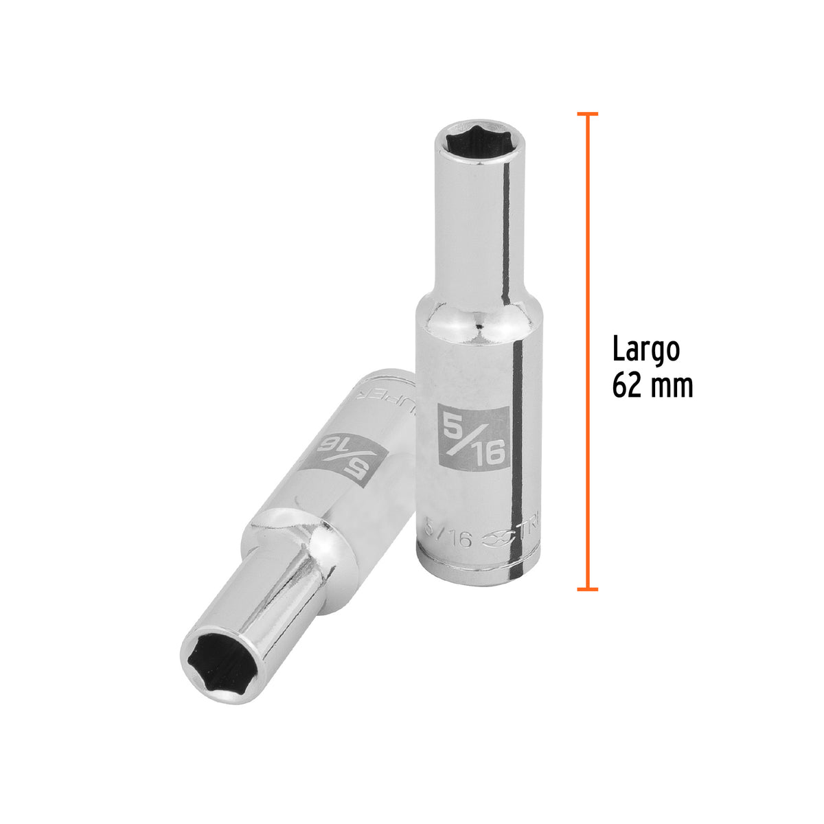 Dado largo de 5/16', 6 puntas, cuadro 3/8', TRUPER, Truper, SKU 100990 — vista 4