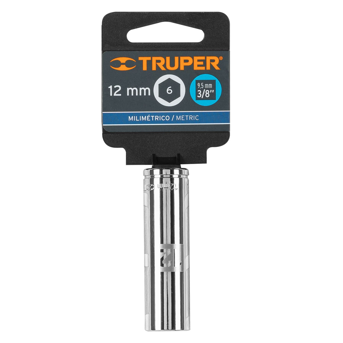 Dado largo de 12 mm 6 puntas cuadro 3/8' TRUPER — foto oficial 2
