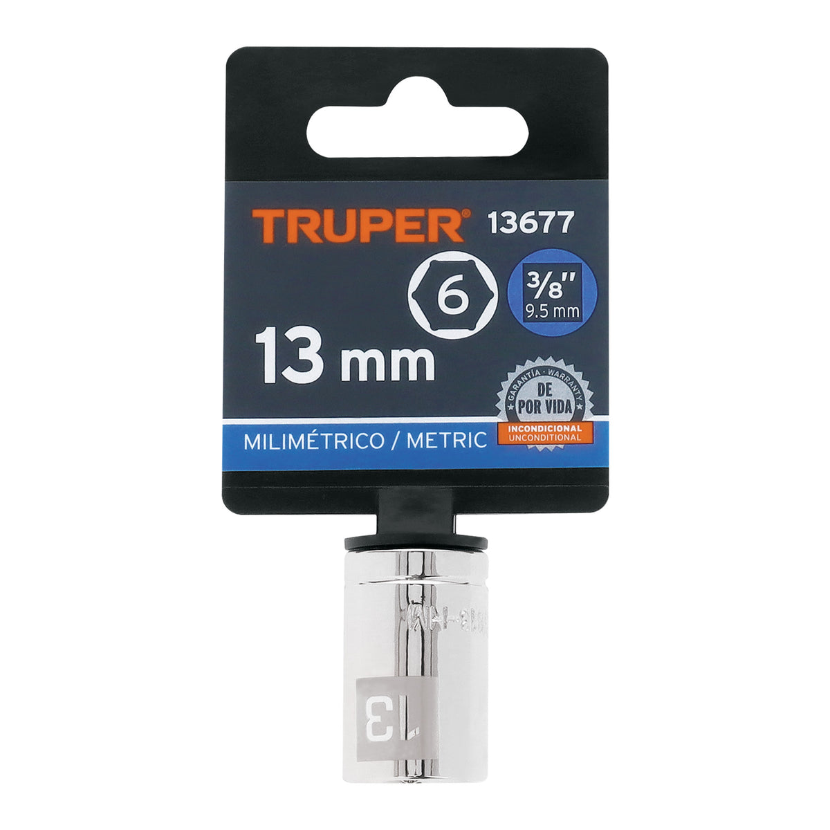 Dado de 13 mm 6 puntas cuadro 3/8' TRUPER — foto oficial 2
