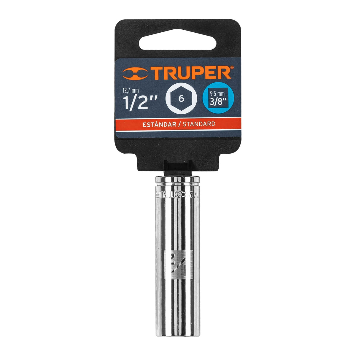 Dado largo de 1/2' 6 puntas cuadro 3/8' TRUPER — foto oficial 2