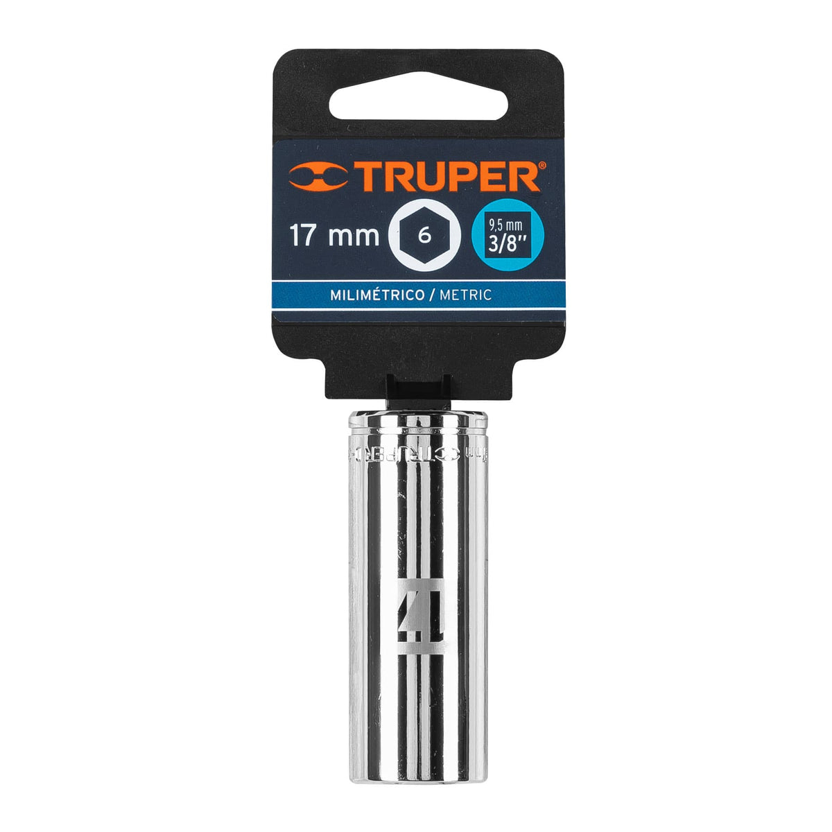 Dado largo de 17 mm 6 puntas cuadro 3/8' TRUPER — foto oficial 2