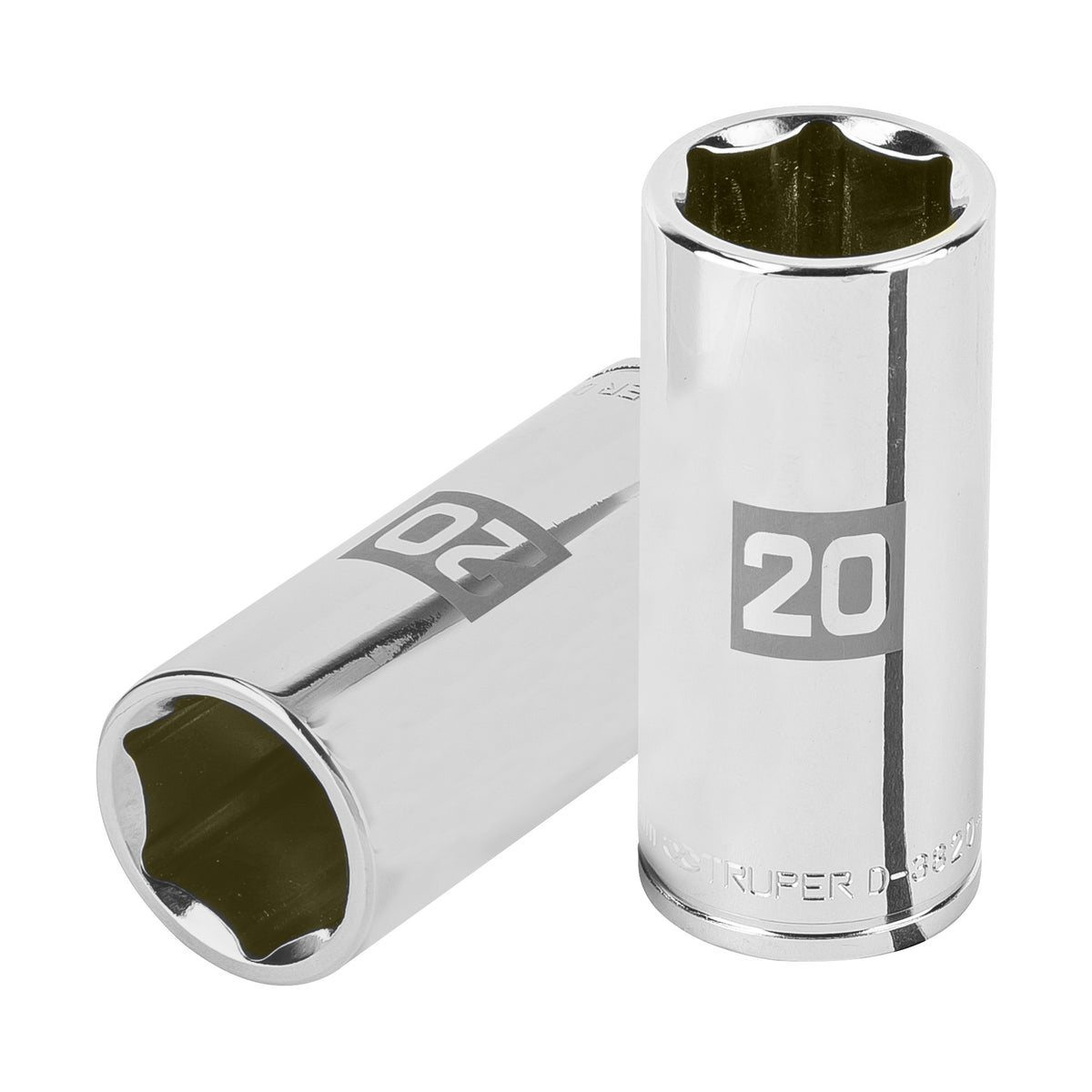 Dado largo de 20 mm, 6 puntas, cuadro 3/8', TRUPER, Truper, SKU 100995