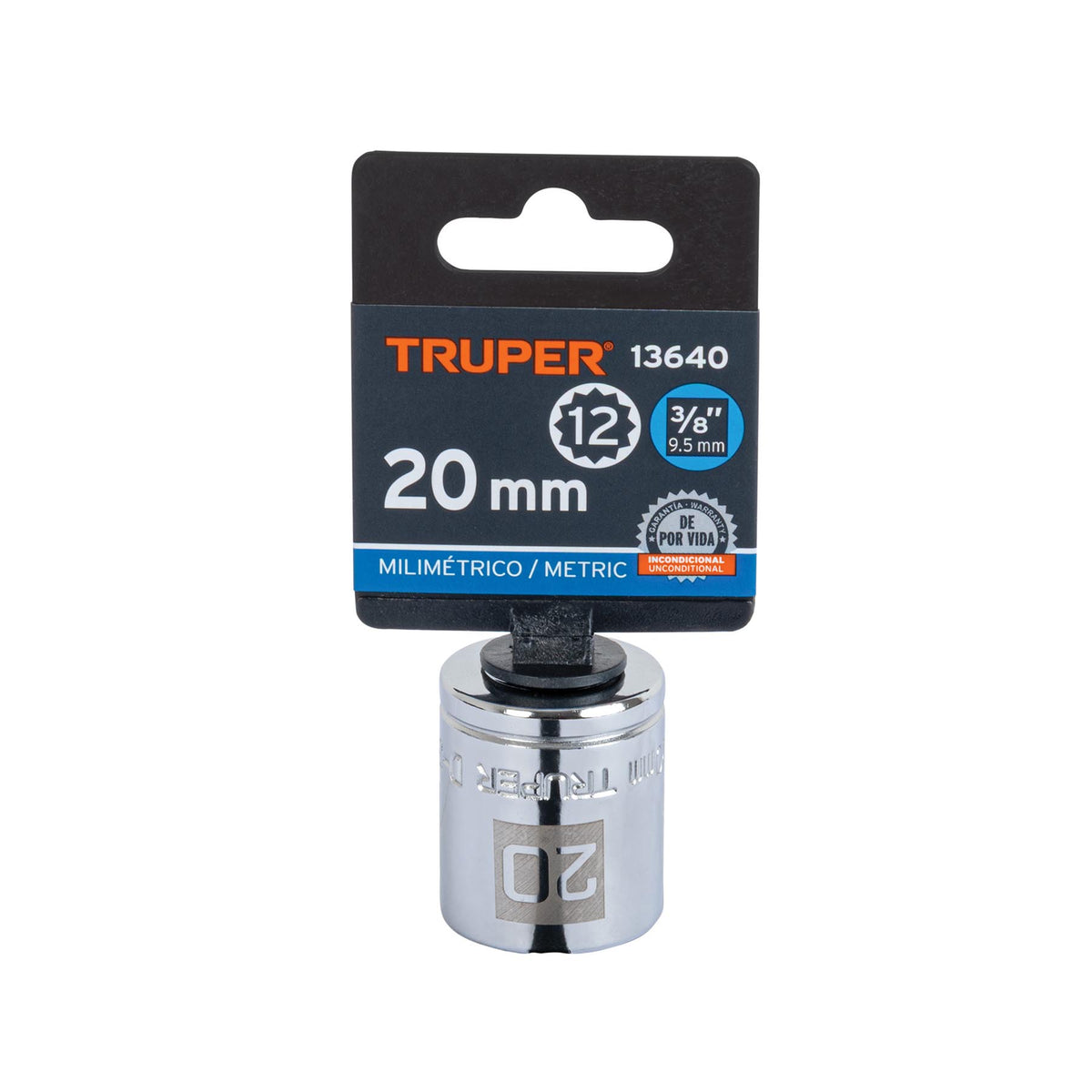 Dado de 20 mm 12 puntas cuadro 3/8' TRUPER — foto oficial 2