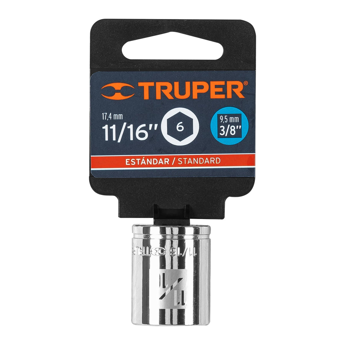 Dado de 11/16' 6 puntas cuadro 3/8' TRUPER — foto oficial 2