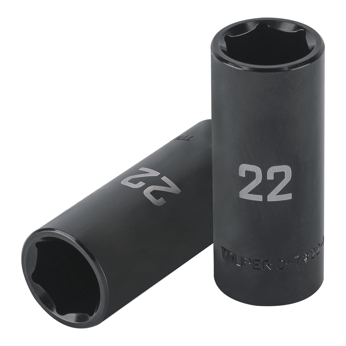 Dado largo impacto de 22 mm, 6 puntas, cuadro 1/2', TRUPER, Truper, SKU 100921