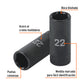 Dado largo impacto de 22 mm, 6 puntas, cuadro 1/2', TRUPER, Truper, SKU 100921 — vista 3