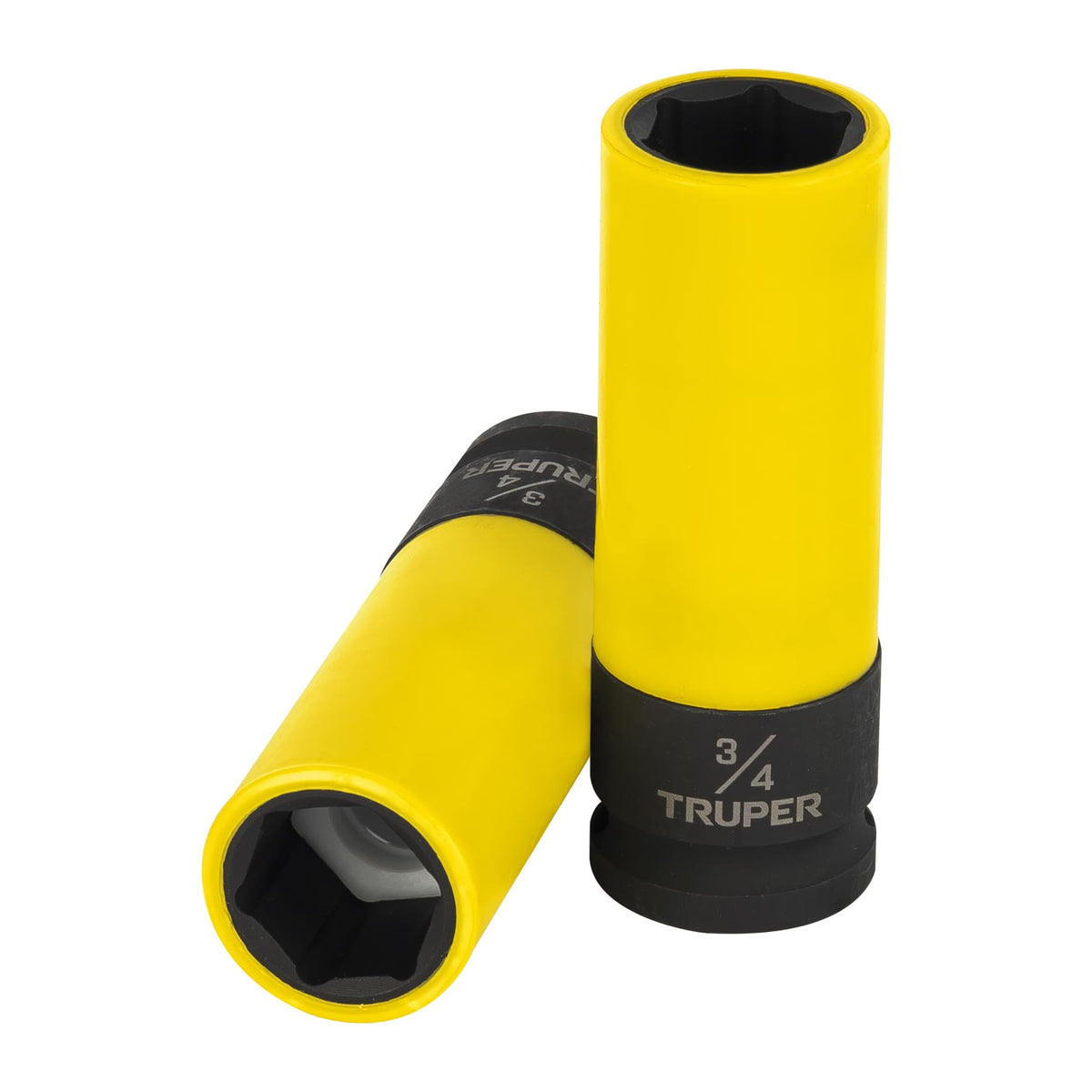Dado largo impacto prot. plást. 3/4', 6 puntas, cuadro 1/2', Truper, SKU 100927
