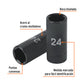 Dado largo impacto de 24 mm, 6 puntas, cuadro 1/2', TRUPER, Truper, SKU 100923 — vista 3
