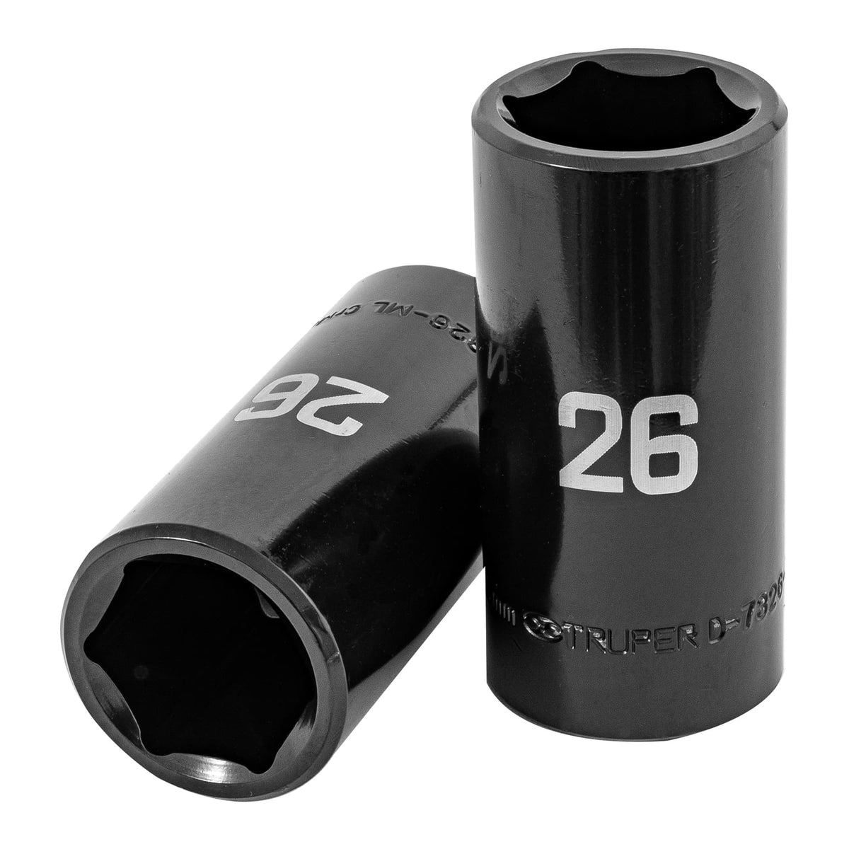 Dado largo impacto de 26 mm, 6 puntas, cuadro 1/2', TRUPER, Truper, SKU 100925