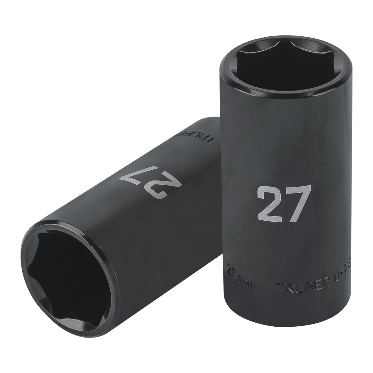 Dado largo impacto de 27 mm, 6 puntas, cuadro 1/2', TRUPER, Truper, SKU 100926