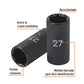 Dado largo impacto de 27 mm, 6 puntas, cuadro 1/2', TRUPER, Truper, SKU 100926 — vista 3