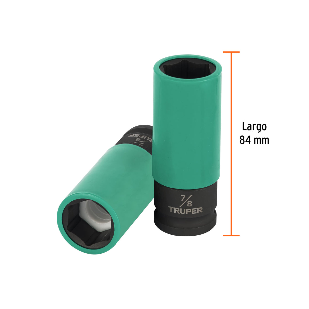 Dado largo impacto prot. plást. 7/8', 6 puntas, cuadro 1/2', Truper, SKU 100929 — vista 4