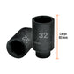Dado largo impacto de 32 mm, 6 puntas, cuadro 1/2', TRUPER, Truper, SKU 103192 — vista 4