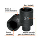 Dado largo impacto de 34 mm, 6 puntas, cuadro 1/2', TRUPER, Truper, SKU 103193 — vista 3