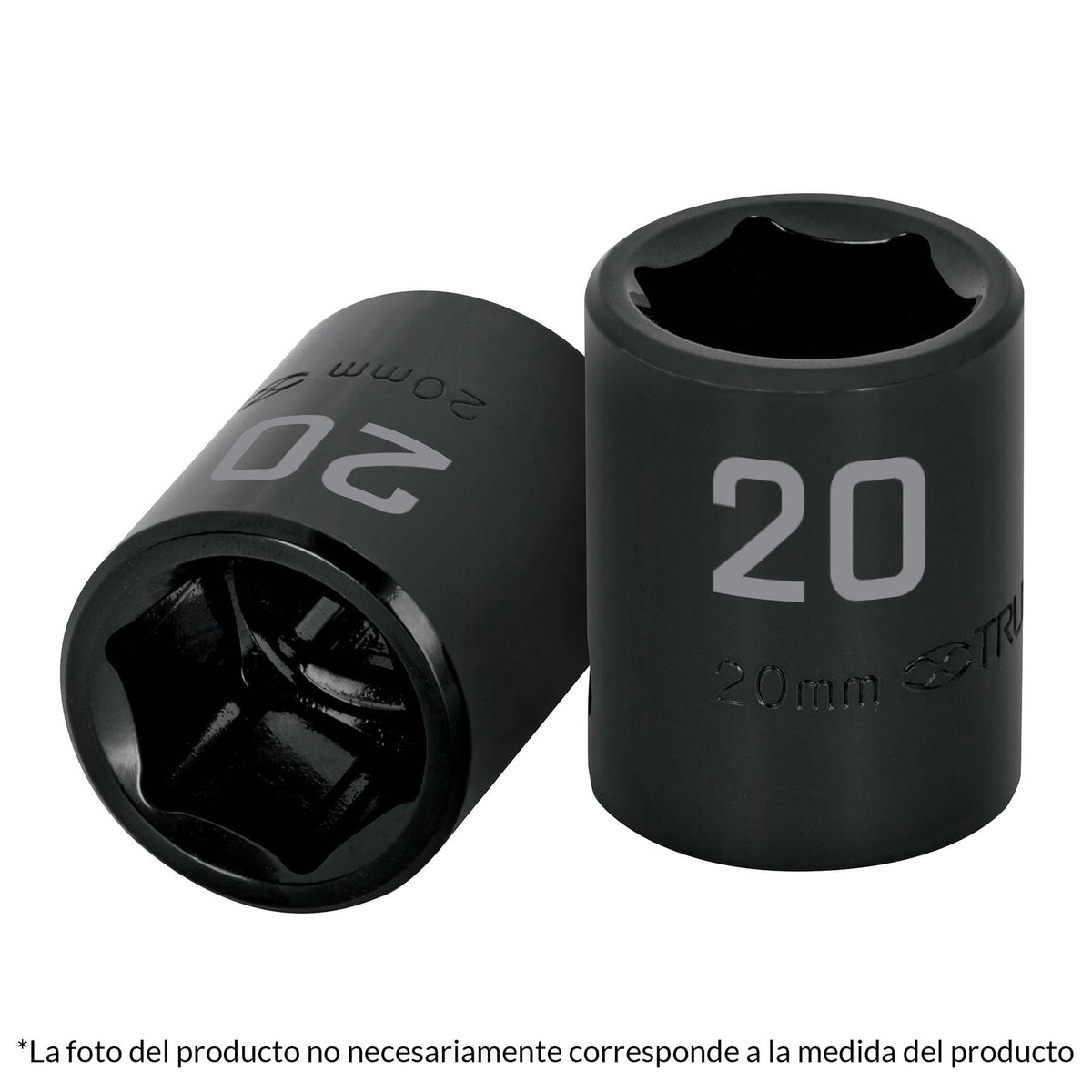 Dado cuadro 1/2' de impacto 6 puntas de 12 mm, TRUPER — foto oficial 1