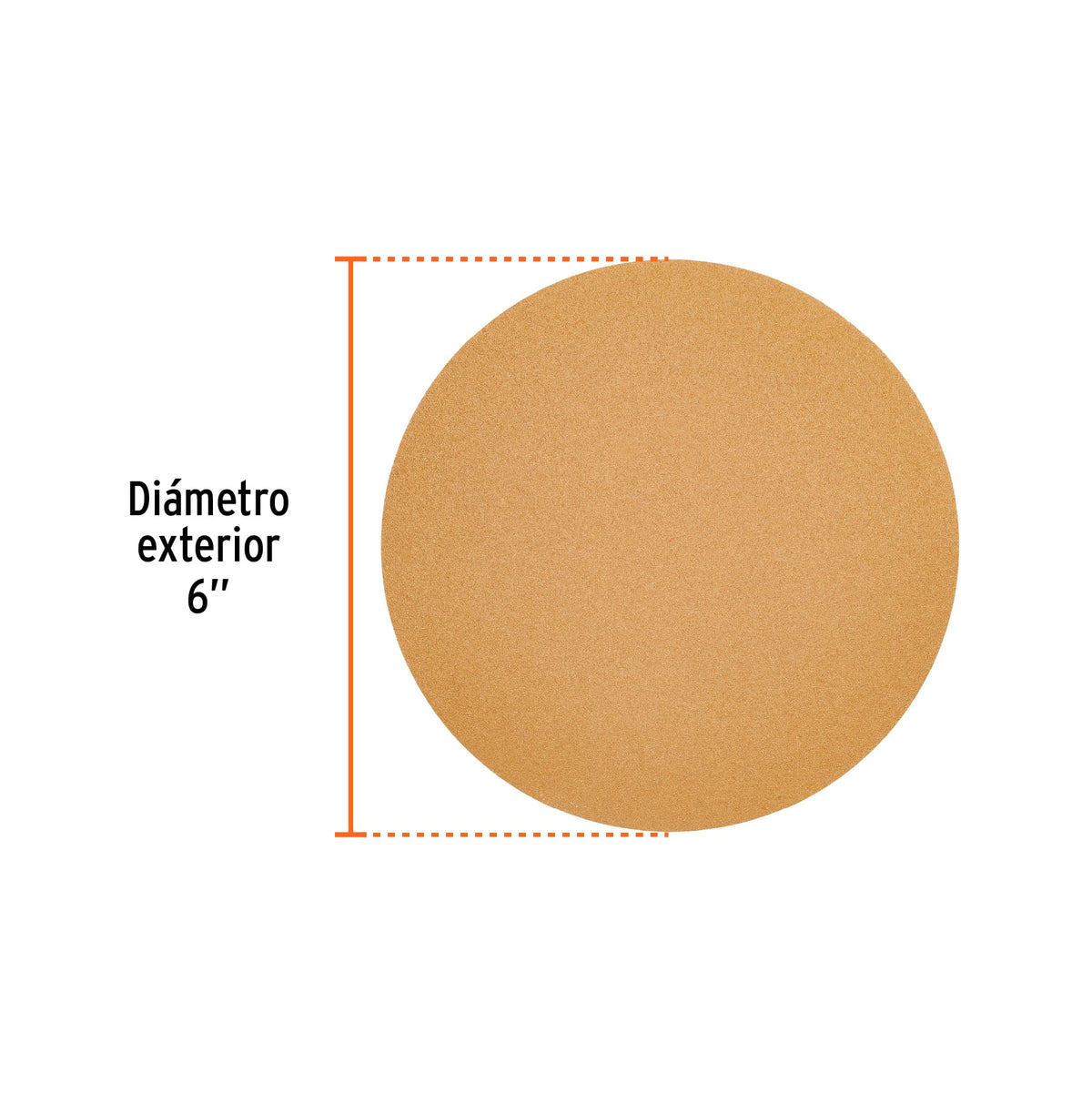 Paquete con 5 discos de lija 6' grano 120, ciegos, TRUPER, Truper, SKU 103411 — vista 4