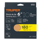 Paquete con 5 discos de lija 6' grano 180, ciegos, TRUPER, Truper, SKU 103413 — vista 2