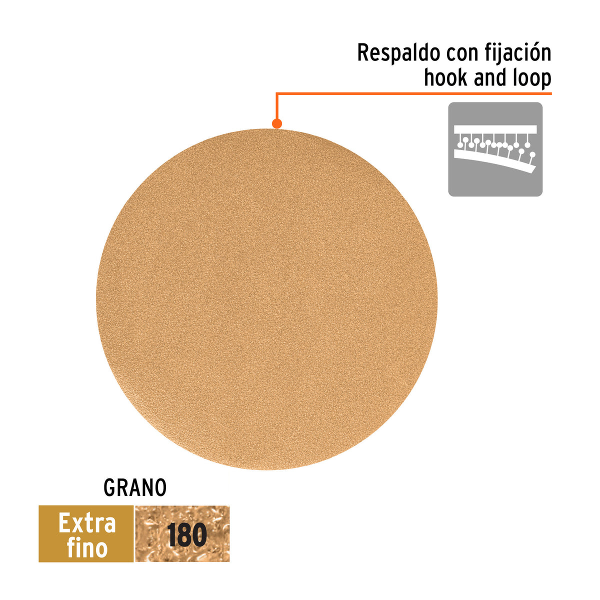 Paquete con 5 discos de lija 6' grano 180, ciegos, TRUPER, Truper, SKU 103413 — vista 3