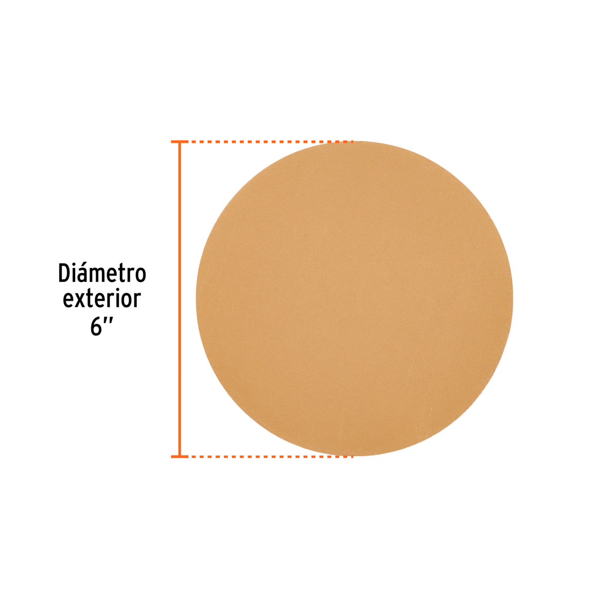 Paquete con 5 discos de lija 6' grano 220, ciegos, TRUPER, Truper, SKU 103414 — vista 4