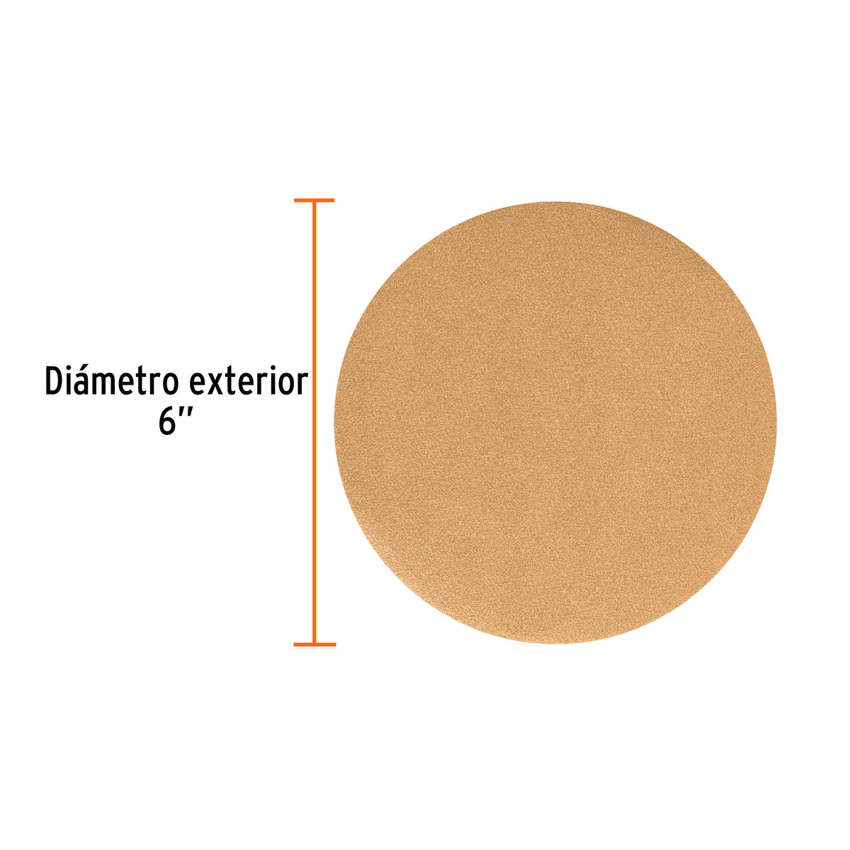 Paquete con 5 discos de lija 6' grano 240, ciegos, TRUPER, Truper, SKU 103415 — vista 4