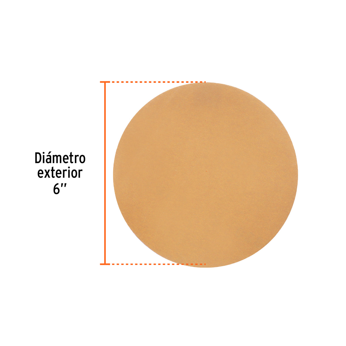 Paquete con 5 discos de lija 6' grano 320, ciegos, TRUPER, Truper, SKU 103416 — vista 4
