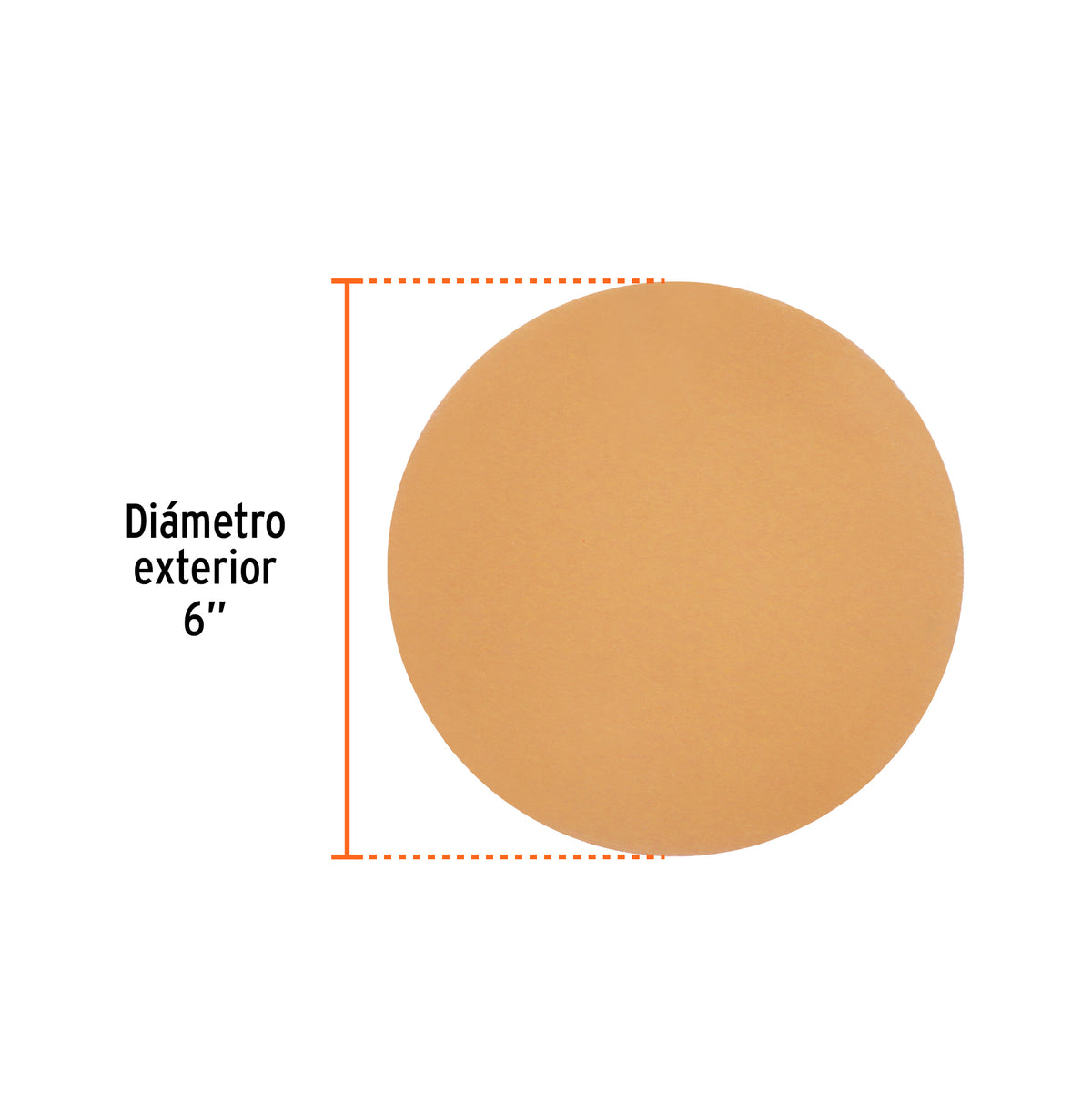 Paquete con 5 discos de lija 6' grano 400, ciegos, TRUPER, Truper, SKU 103417 — vista 4
