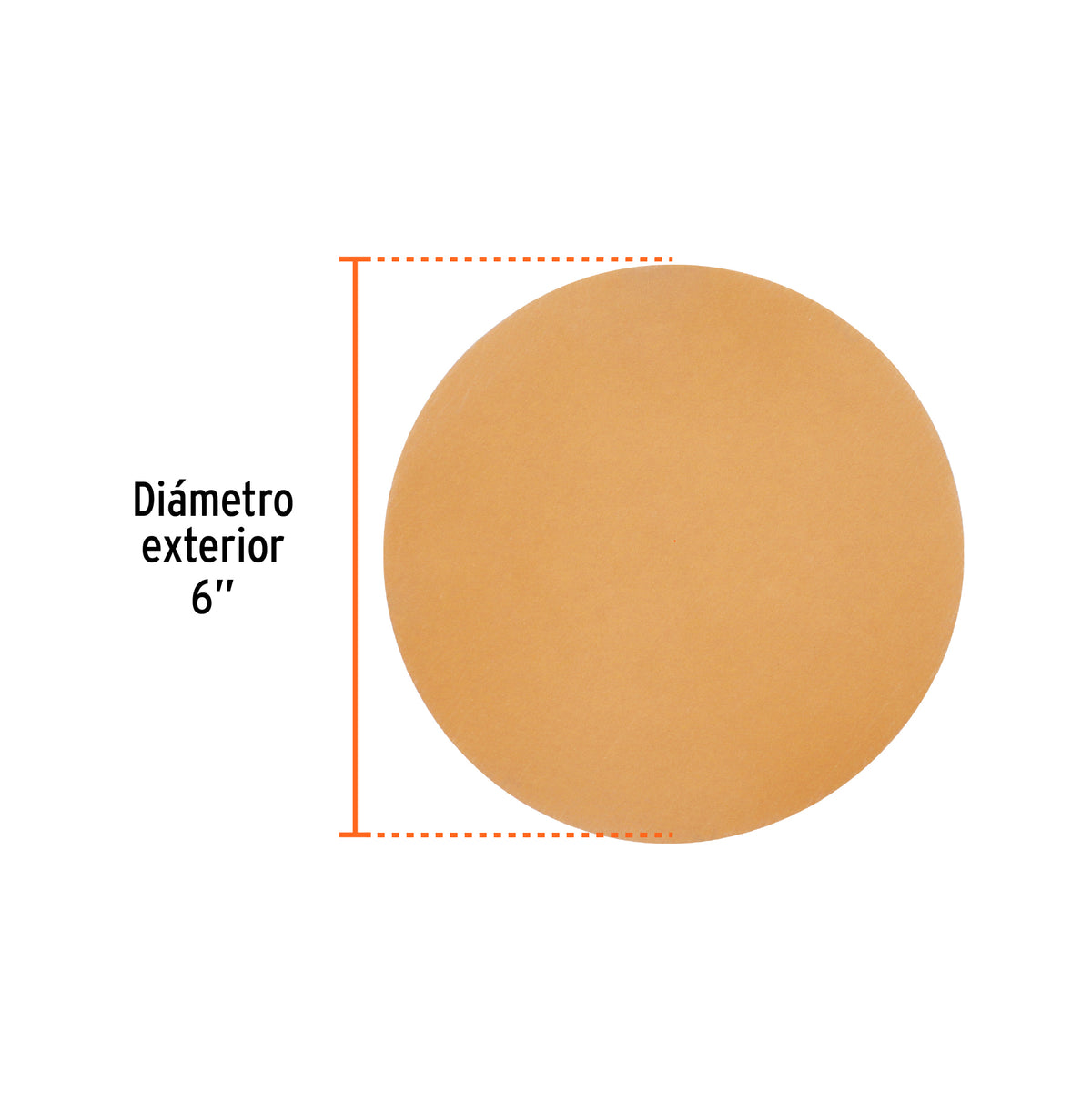 Paquete con 5 discos de lija 6' grano 600, ciegos, TRUPER, Truper, SKU 103418 — vista 4