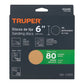 Paquete con 5 discos de lija 6' grano 80, ciegos, TRUPER, Truper, SKU 103409 — vista 2