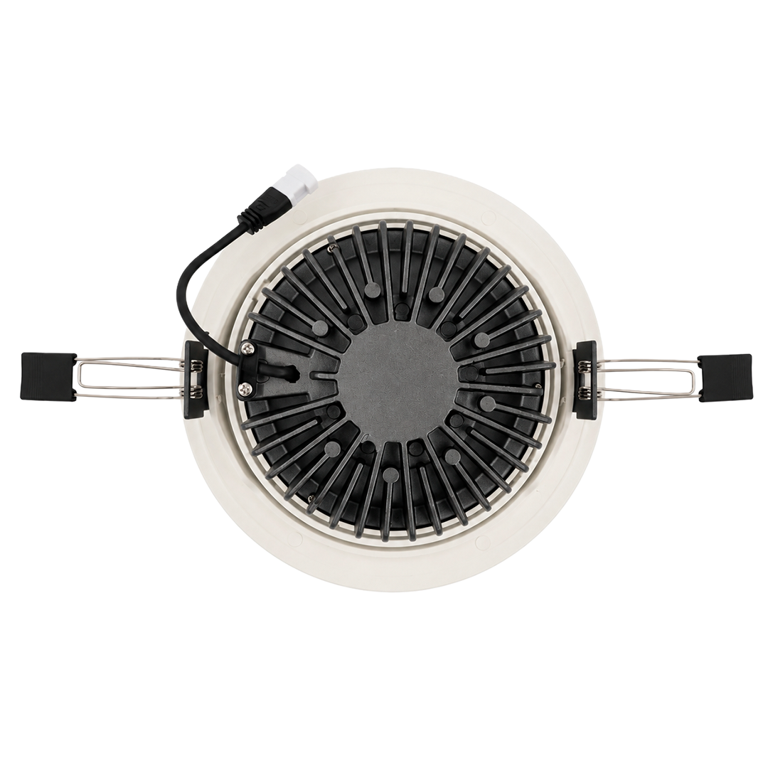 Spot Techo Empotrable Dirigible Cob Led  Luz Cálida 24W 90-277V 30K DLC24W172WW